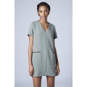 Topshop classy modern gray mini dress